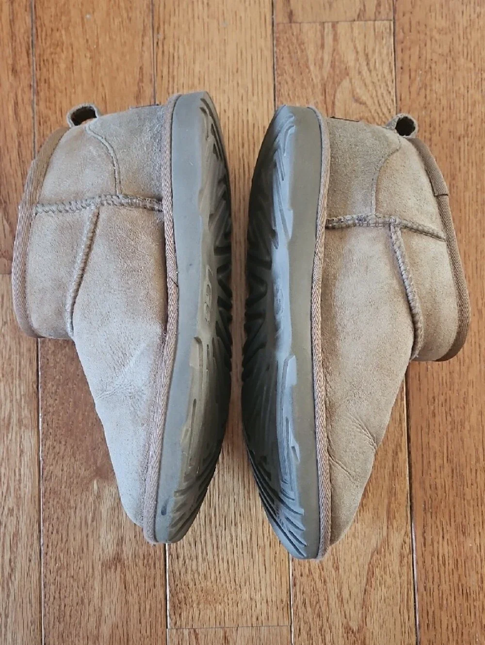 Ugg Girls Cozy Tan Suede Shearling-Lined Slip-On Boots